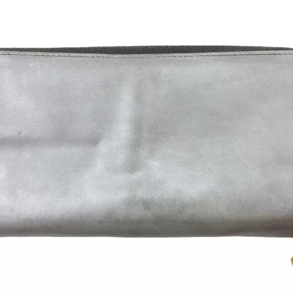 Authenticity guaranteed SAINT LAURENT Long Wallet Y Mail Leather USED - Picture 2 of 9